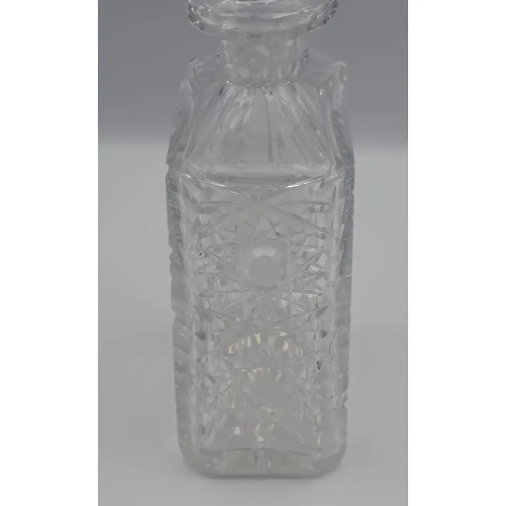 1901c. Hand Cut American Brilliant Period Crystal Liquor Wine Decanter / Carafe
